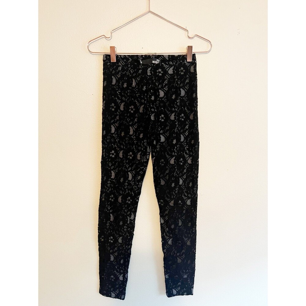 Love Moschino Black Lace Leggings Womens Size 2